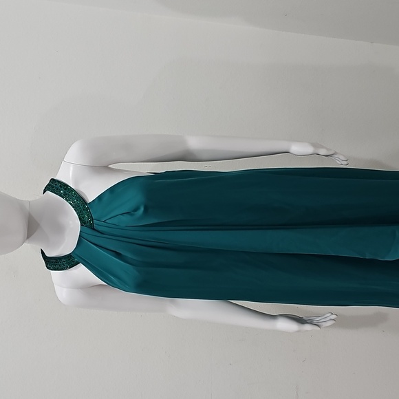 Calvin Klein Teal Maxi Dress Size 14 - Picture 4 of 16